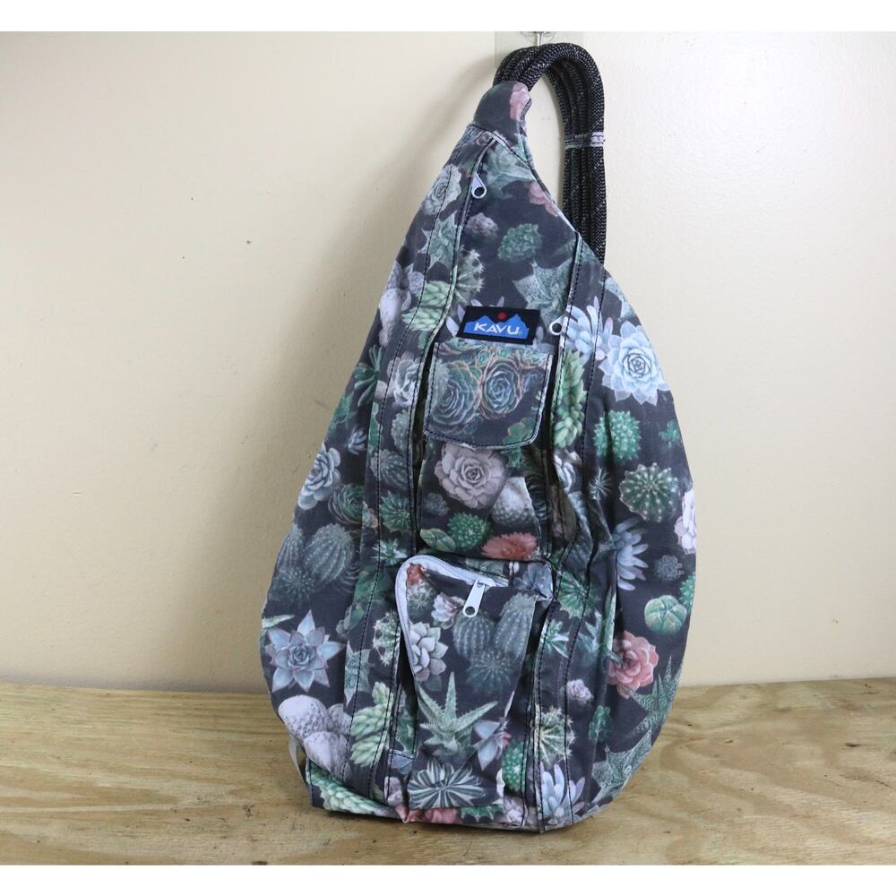 New KAVU Greenhouse Rope Sack BACKPACK Succulents Plants Flowers Hiking